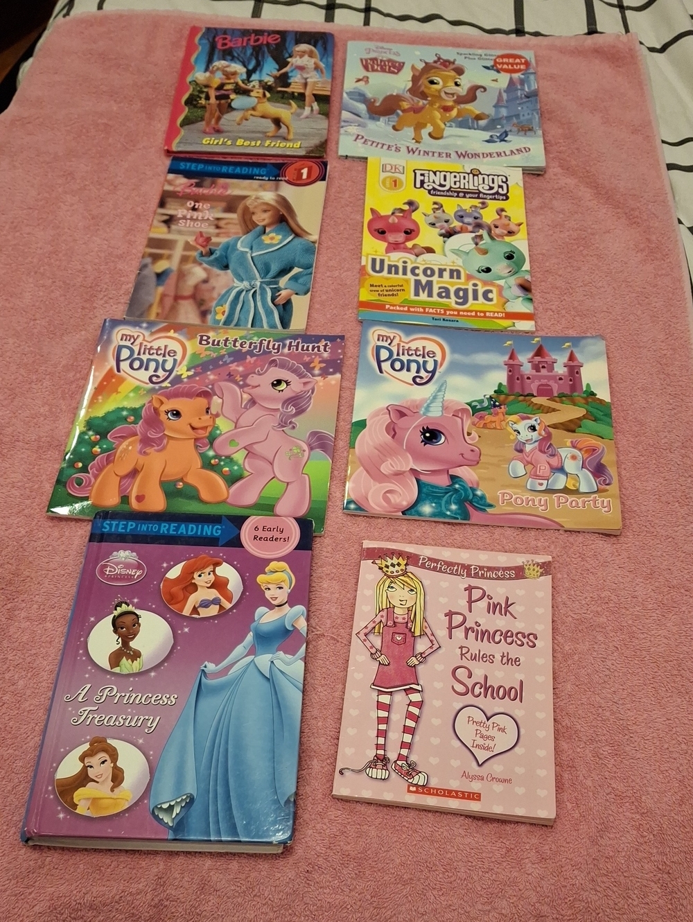 Mixed Kids Character Book Set Of 8 - My Little Pony, Barbie, Disney & More